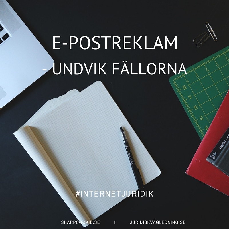 E-postreklam, juridiska tips från Sharp Cookie Advisors